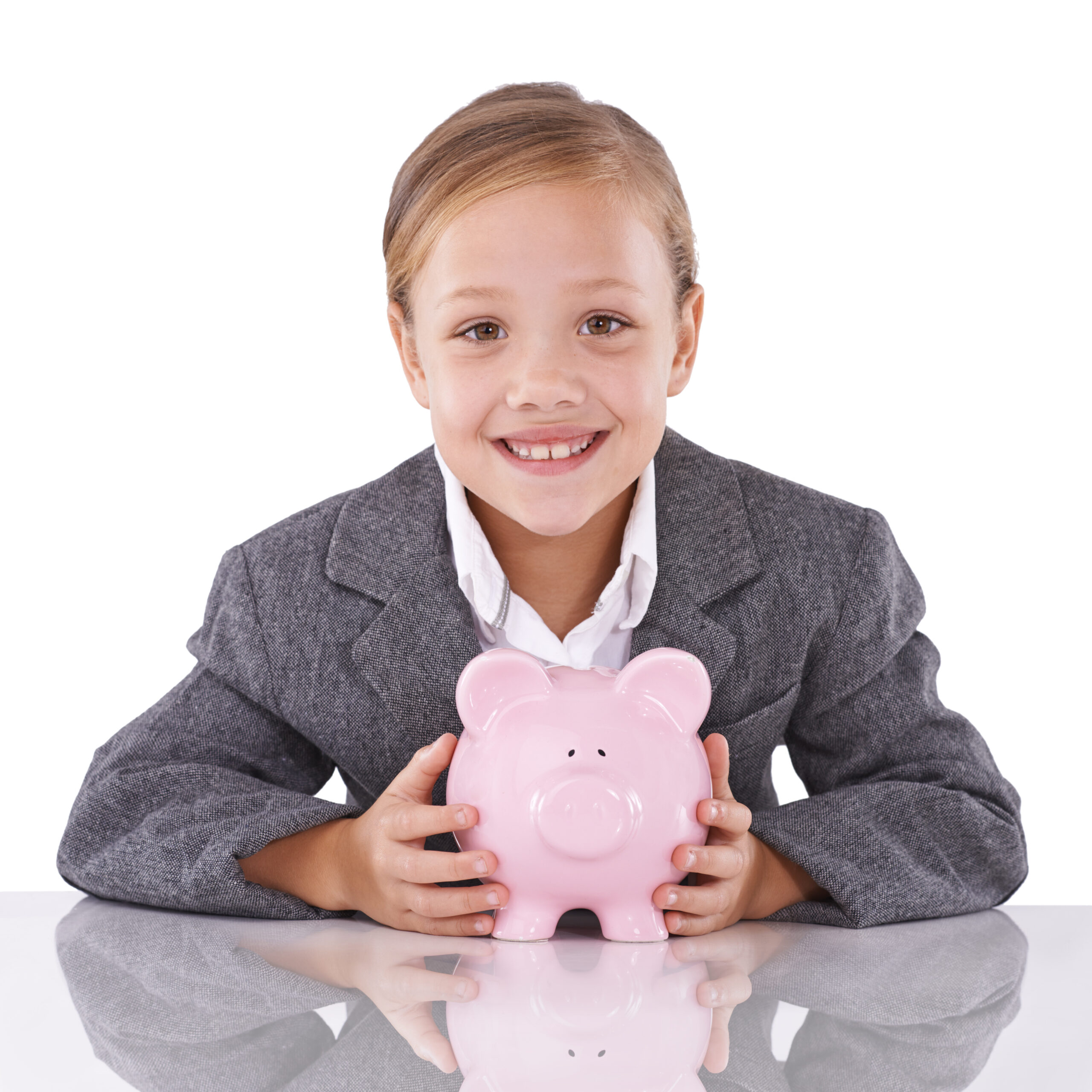 Junge mit Sparschwein
